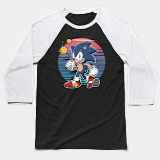 Custom Sonic the Hedgehogg Baseball Jersey Personalized Sonic Shirt Cartoon Sonic Matching Party Outfit For Sonic Lover Birthday Boy Kid Baseball T-Shirt